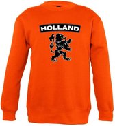 Oranje Holland zwarte leeuw sweater kinderen 12-13 jaar (152/164)