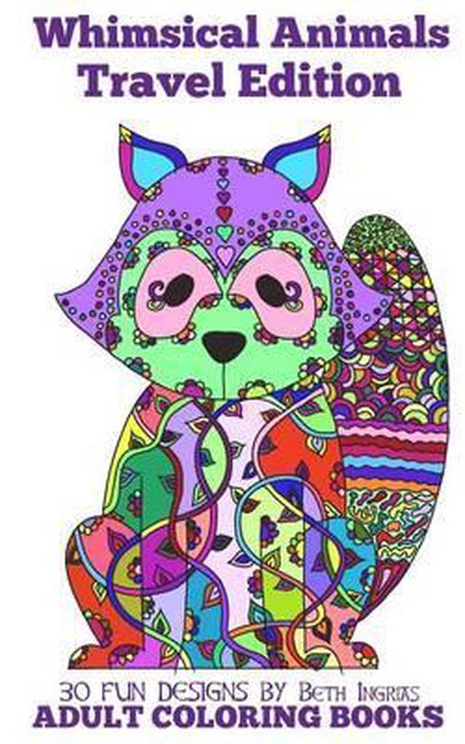 Travel Edition- Adult Coloring Books: Whimsical Animals Trav ... - cover