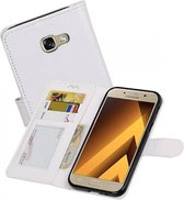 Hoesje Geschikt voor Samsung Galaxy A5 2017 - Portemonnee hoesje booktype wallet case Wit