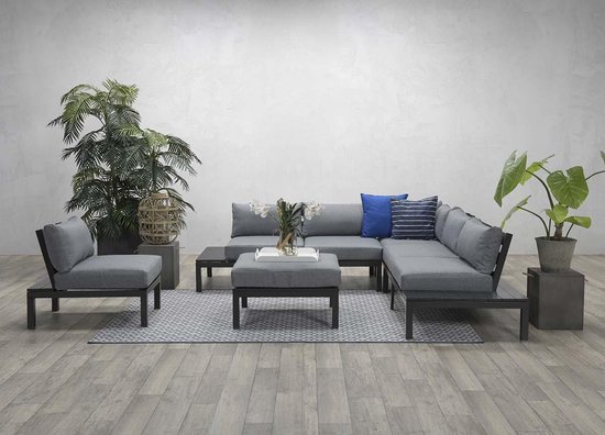 Garden Impressions - Annabella loungeset - 4-delig - aluminium - grijs |  bol.com