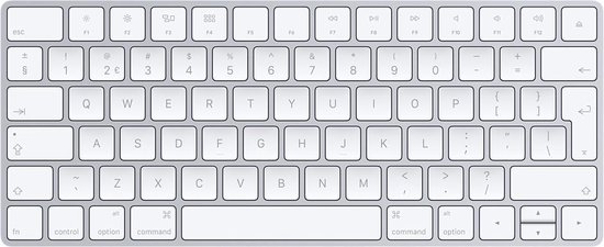 voorspelling Plotselinge afdaling Vlak Apple Magic toetsenbord - QWERTY Engels Zilver/Wit | bol.com