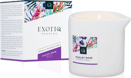 Exotiq - Massagekaars - Massage Kaars - Massage Candle - Violet Rose - 200g