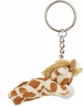 Pluche giraffe knuffel sleutelhanger 6 cm - Speelgoed dieren sleutelhangers