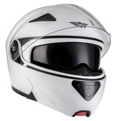 MOTO • MATT WHITE • M • Helm - Motorhelm - Systeemhelm - Scooterhelm - Motor - Scooter - Brommer