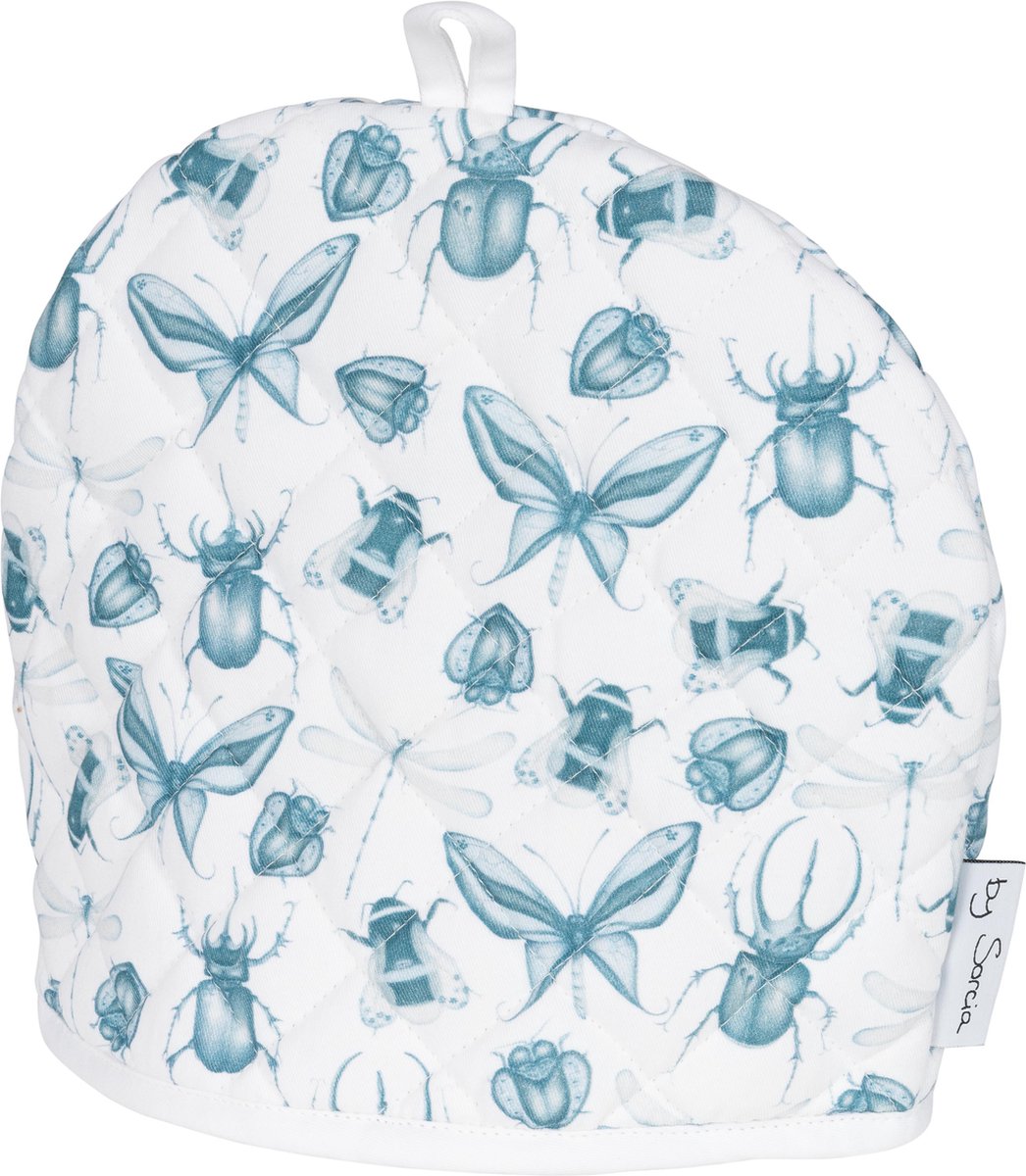 by Sorcia - theemuts Delft Blue Insects - 30x25cm - katoen - designed in Holland - by Sorcia
