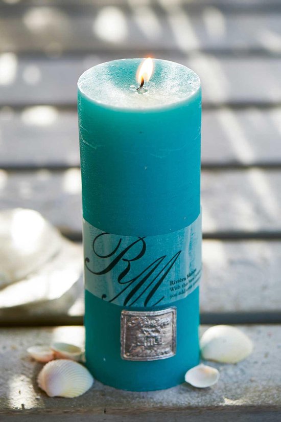 Opsplitsen Brandewijn Explosieven Riviera Maison - Frosted Candle beach turquoise 18x7 - Kaars - Turquoise |  bol.com