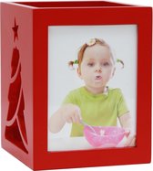 Deknudt Frames theelichthouder S67HE4 E2A - rood - kerstboom - 6x7 cm