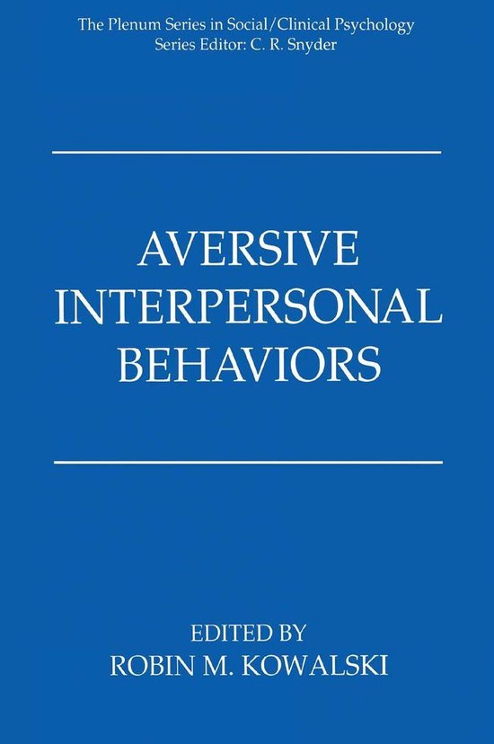 The Springer Series in Social Clinical Psychology - Aversive ... - cover