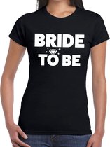 Bride to Be tekst t-shirt zwart dames M