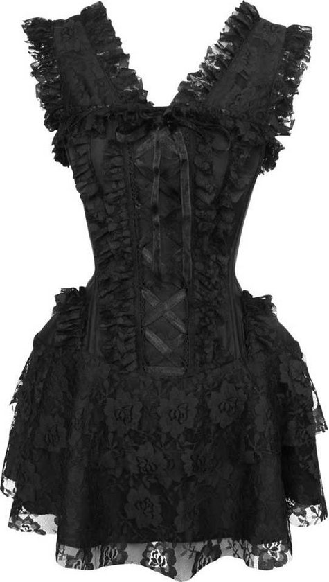 Attitude Corsets Korte korset -3XL- Burlesque dress short Gothic, vampire,... | bol.com