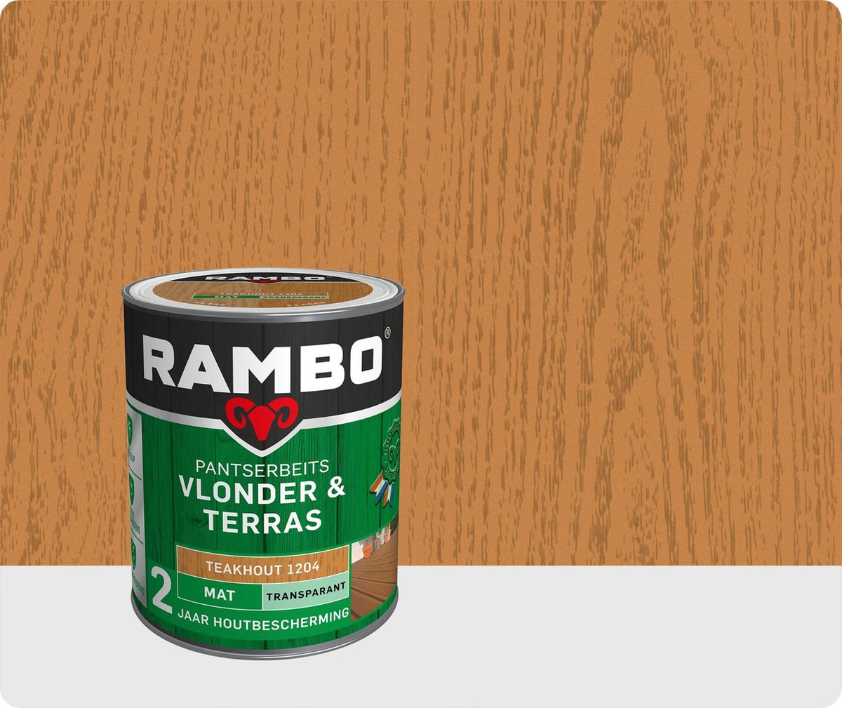 Rambo Vlonder & Terras pantserbeits mat transparant teakhout 1204 1 l |  bol.com