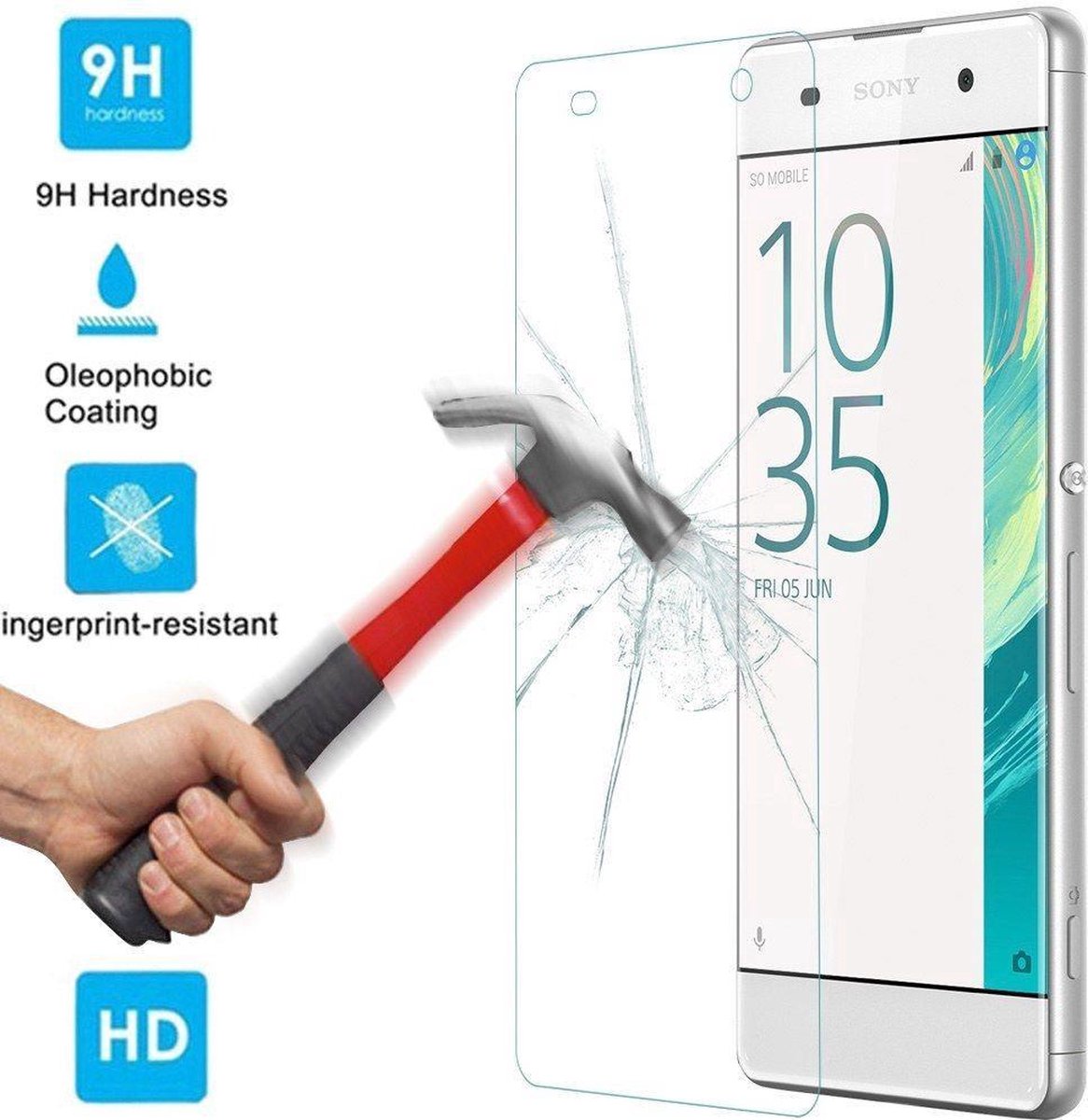 Sony Xperia XA glazen Screenprotector Tempered Glass (0.3mm)