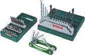 Ensemble de forets Bosch X-Line - 41 pièces - Pour le bois, le métal et la pierre - Avec jeu de clés Allen multifonction