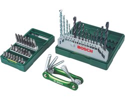 Bosch X-Line borenset - 41-delig - Voor hout, metaal en steen - Met multifunctionele inbussleutelset