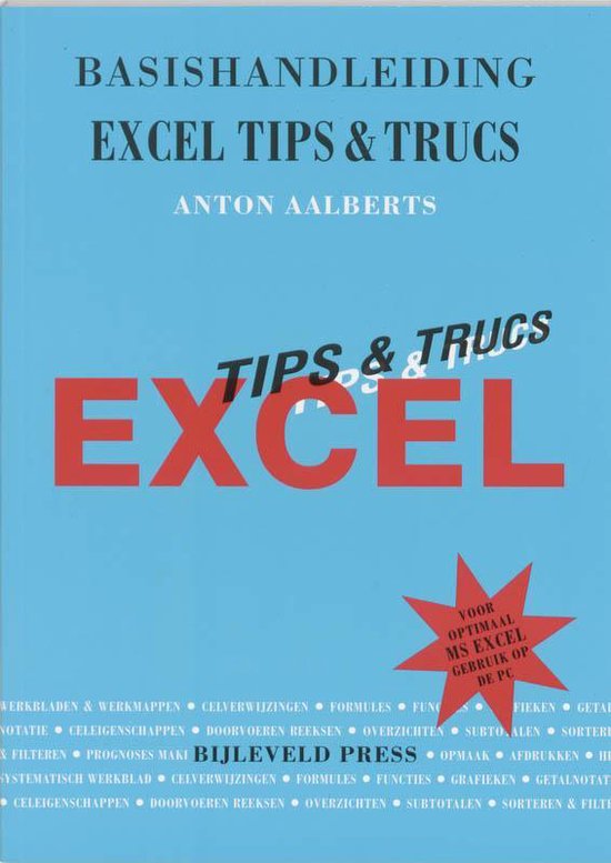 Cover van het boek 'Basishandleiding Excel tips & trucs' van Anton Aalberts
