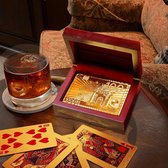 MikaMax Golden Cartes à jouer 54 Cartes à jouer Boîte- cadeau de Luxe