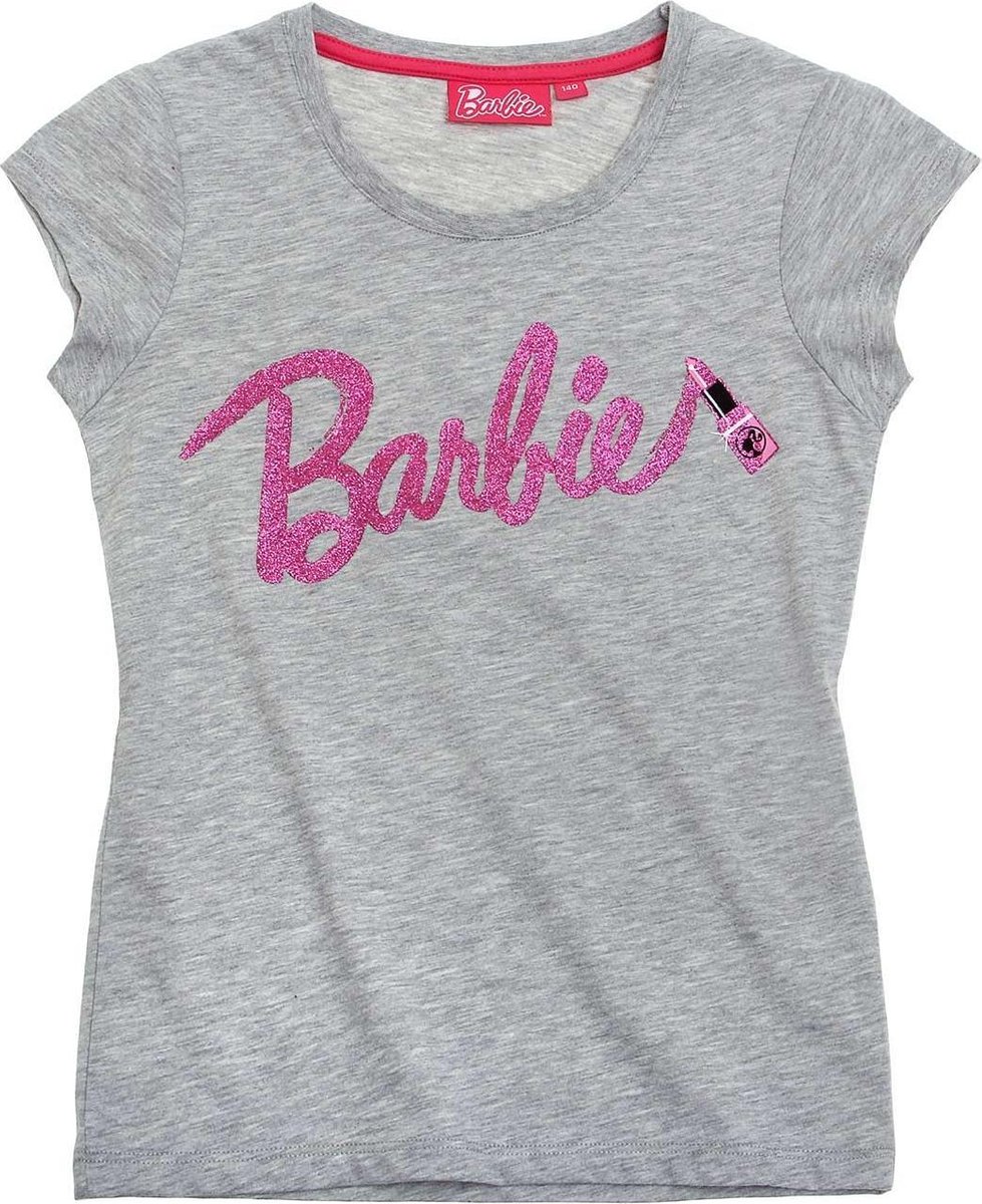 Barbie T-shirt met korte mouw grijs (maat 116) | bol.com
