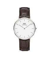 Daniel Wellington Classic York DW00100055 - Horloge - Leer - Bruin - Ø 36mm