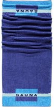 Cawö Sauna Badhanddoek - Blauw - 80x200 Cm