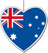 Hangdecoratie hart Australie14 cm - Australische vlag WK landen versiering