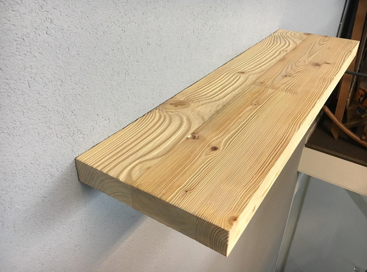 Zwevende houten wandplank boekenplank barnwood rustiek