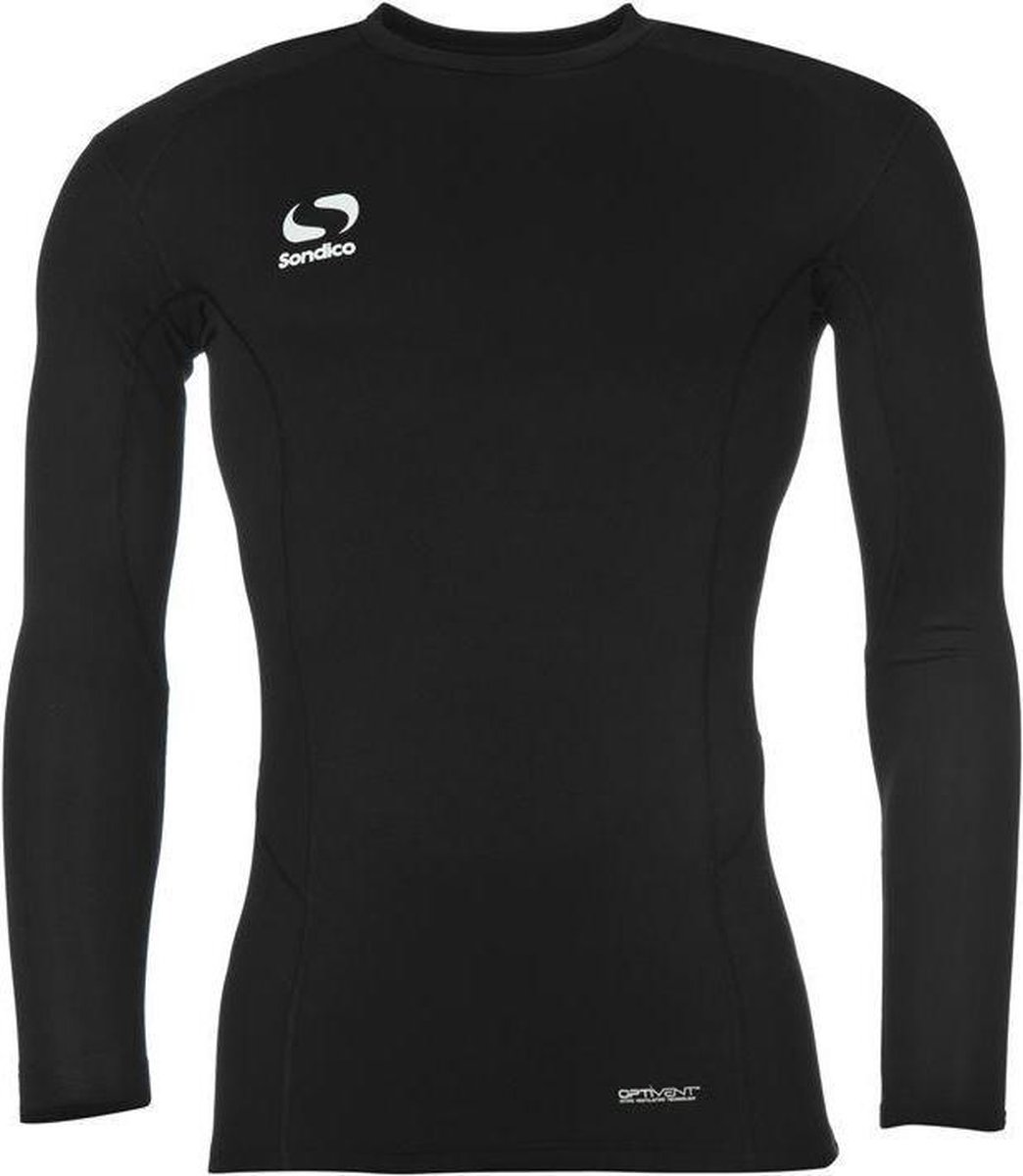 Sondico ondershirt Lange mouw - Heren - Zwart - Maat 3XL