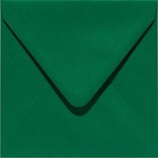 100 Enveloppes - Carré 14 x 14 cm - Vert foncé