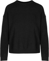 Ribbed crew neck sweater black