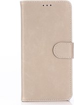 Shop4 - Geschikt voor iPhone Xs Max Hoesje - Wallet Case Retro Grijs