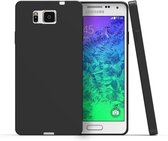 Samsung Galaxy Alpha (G850F) TPU Back Case Hoesje Siliconen Zwart