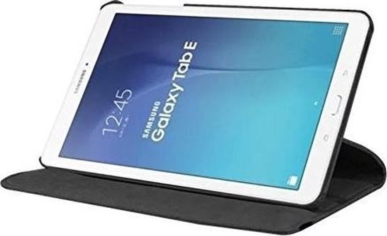 Geschikt voor Samsung Galaxy TAB E 9.6 (T560) hoes 360 graden draaibaar met Multi-stand -Zwart
