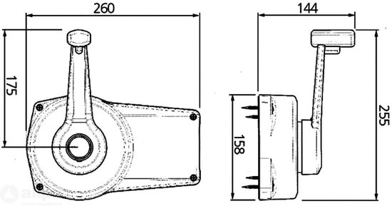 Allpa A89 blanc Levier unique avec verrouillage pour montage latéral
