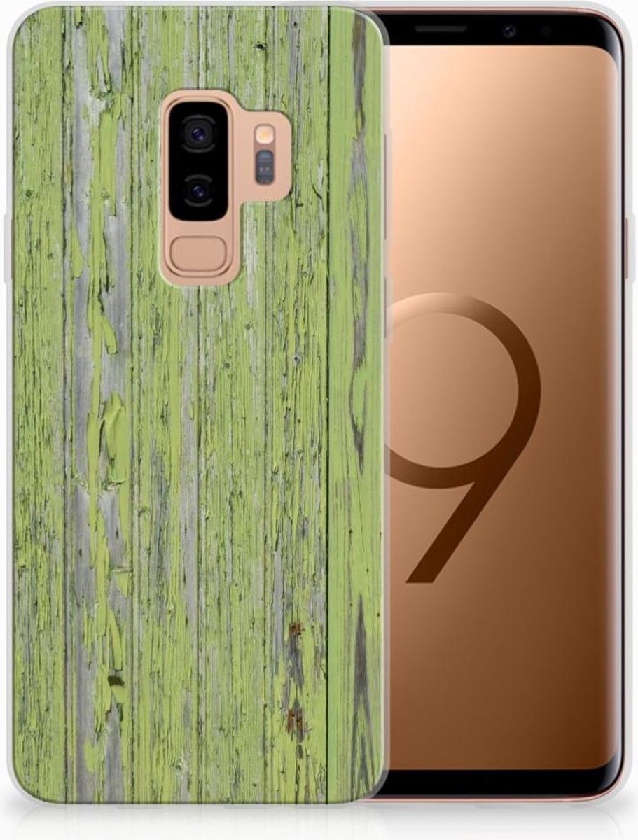 Samsung Galaxy S9 Plus Bumper Hoesje Green Wood