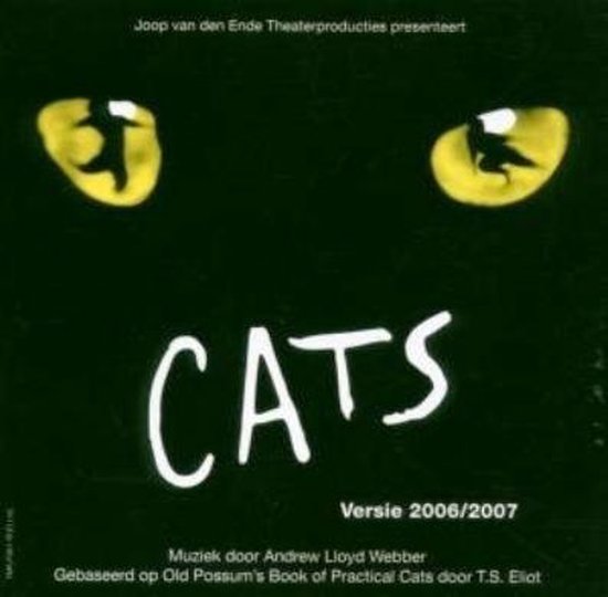 Zwarte achtergrond met twee gele kattenogen en het witte logo 'CATS' en 'Versie 2006/2007'.