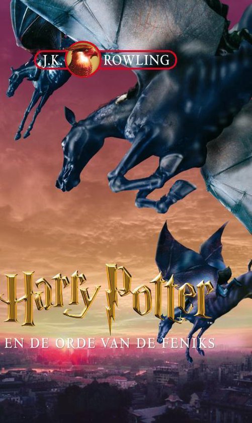 Cover van het boek 'Harry Potter en de Orde van de Feniks' van J.K. Rowling