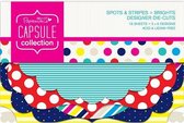 Papermania: Capsule - Spots & Stripes Summer Brights - Designer Die-cuts (18pcs) (PMA 157306)