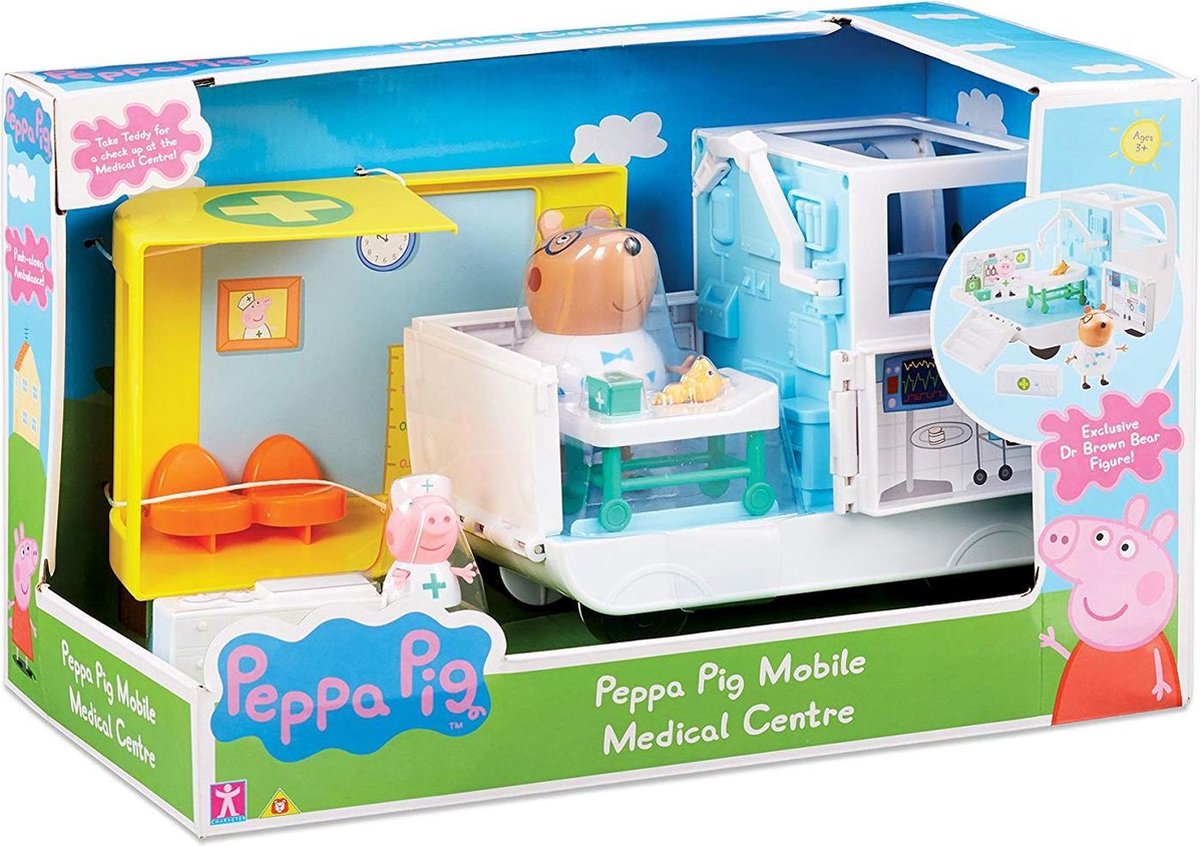 Centre médical Peppa Pig avec ambulance pliante et zone d'attente - Hôpital  jouet | bol.com