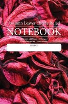 Autumn Leaves Theme Ruled Notebook