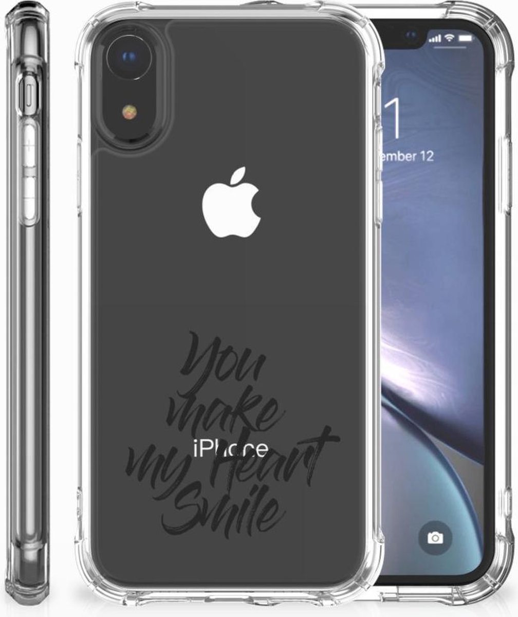 Apple iPhone Xr Telefoonhoesje met tekst Heart Smile