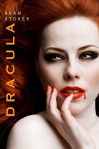 Dracula - Vrouw met rood haar en rode lippen, met bloed onder de lip.