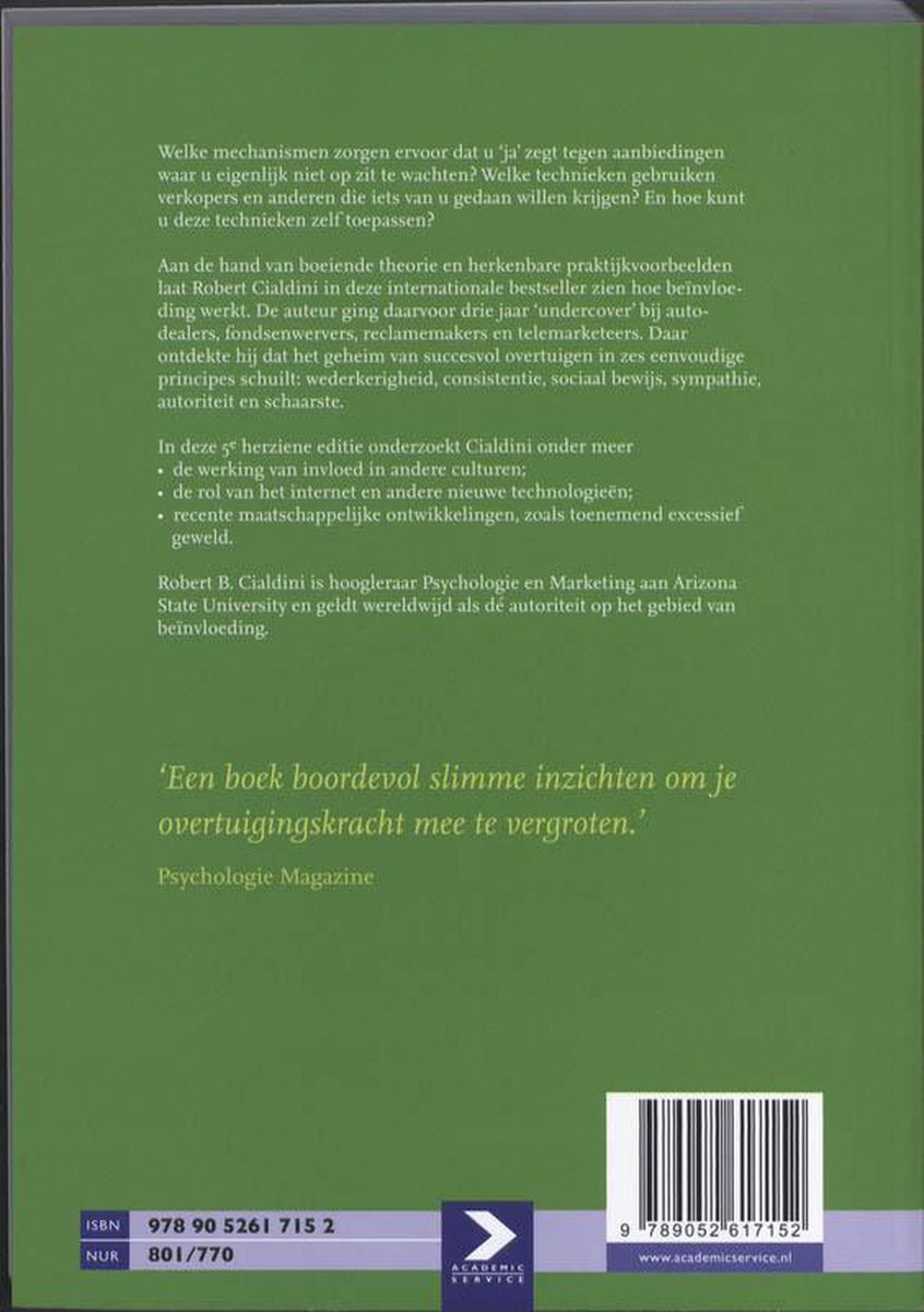 Invloed - back cover