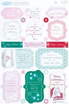 A4 Glittered Die Cut Sentiments - Winter Wonderland (Peppermint Cream)