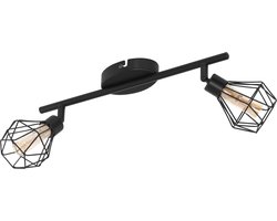 EGLO Zapata 1 - opbouwspot - 2-lichts - G9-LED - zwart/amberkleurig