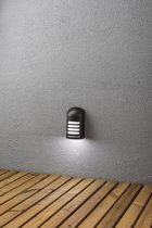 Konstsmide 7694 - Wandlamp - Prato LED flush 13cm - bewegingsmelder - op batterij - 2x 0.12W - koelwit 4500K - matzwart