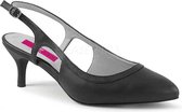 Pleaser Pink Label Pumps -40 Shoes- KITTEN-02 Paaldans schoenen Zwart