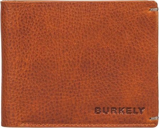 BURKELY Porte-monnaie ancien en cuir Avery - Pièce basse - Cognac