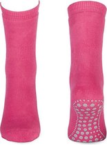 Basset Antislip sokken met ABS noppen 1 paar fuchsia - 34