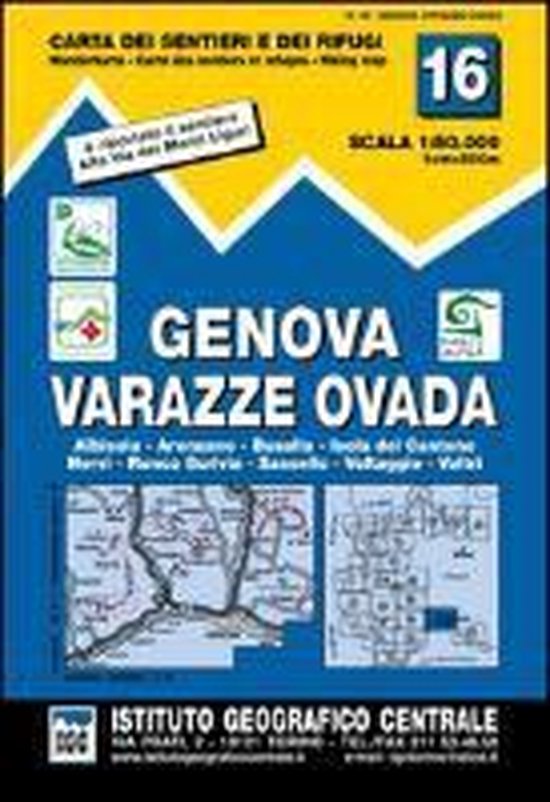 IGC Italien 1 : 50 000 Wanderkarte 16 Genova Varazze Ovada - cover