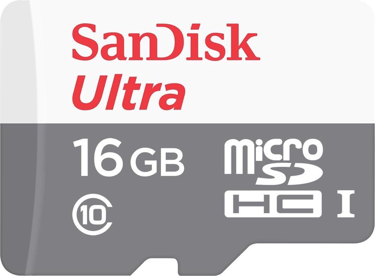 Sandisk Ultra MicroSDHC 16GB UHS-I flashgeheugen Klasse 10