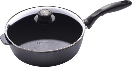 Swiss Diamond Inductie Sauteerpan met deksel - Ø24 cm